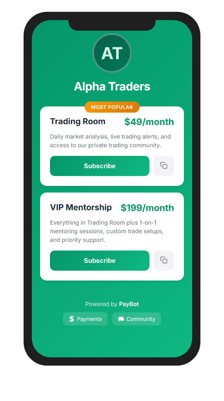 Alpha Traders payment portal on mobile