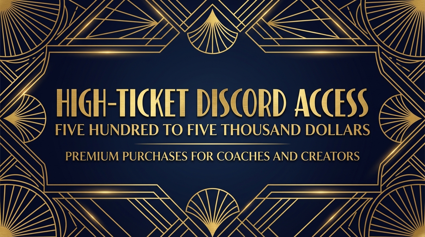 How to Sell One-Time Discord Access ($500+)